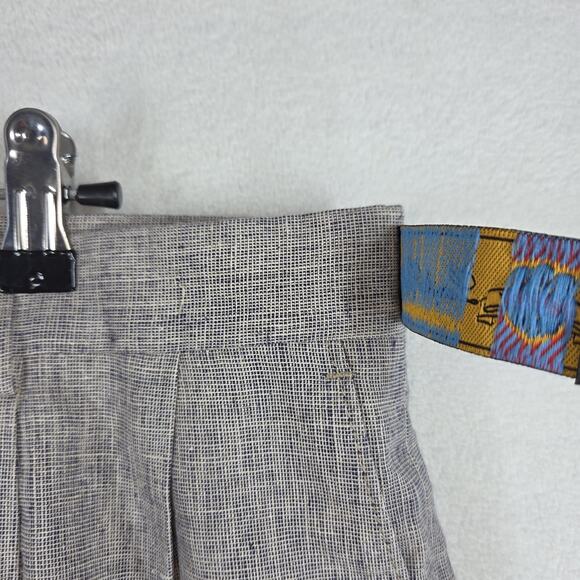 Vintage Bill Blass Pants Mens 36x30 Gray Linen Made In Italy Dress Pant Pleated - Picture 10 of 14